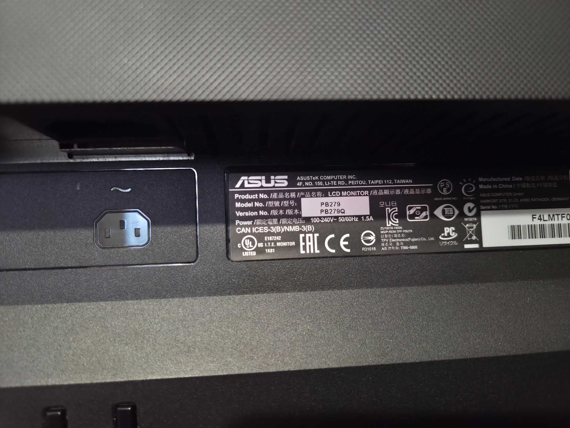 Monitor ASUS PB279Q 4K IPS / 4xHDMI / DP / 27"