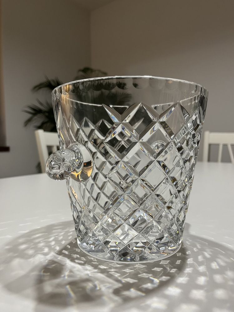 Kryształowa waza z uchwytami PRL lata 70-te