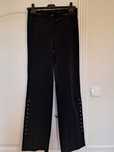 Spodnie aksamit damskie czarne vintage r.36