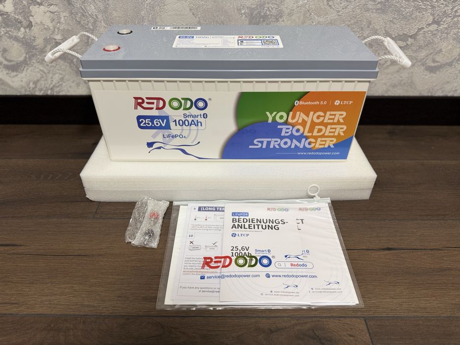 LiFePo4 акумулятор Redodo 100aH 24v Bluetooth новий