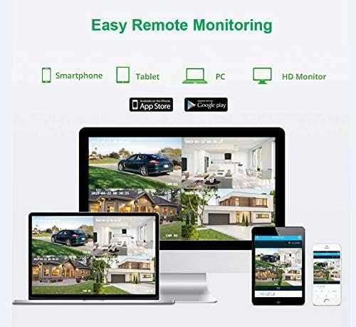 Aottom 8-kanałowy zestaw Wi-Fi MONITORING CCTV 720p 4 kamery nocne NVR