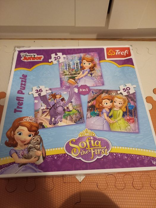 Puzzle sofia the first disnay junior trefl 3w1