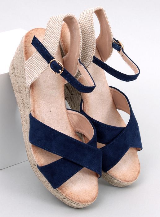 Sandałki Na Koturnie Espadryle Willa Blue