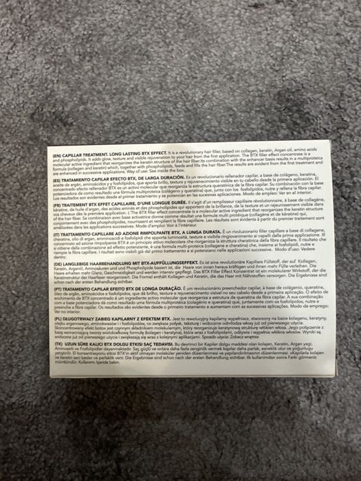 Tratamento capilar efeito Btx