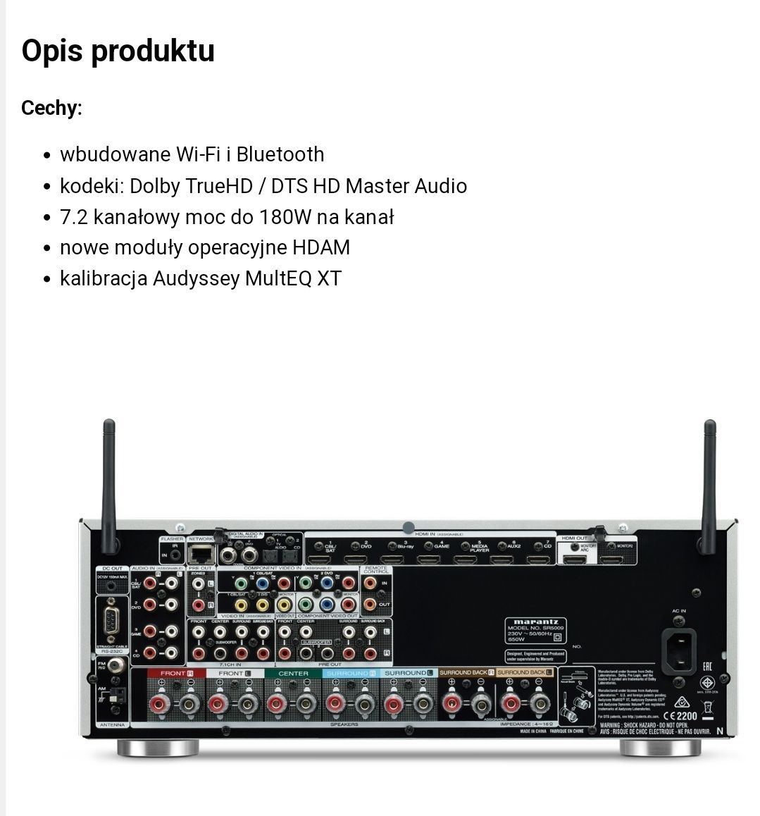 Marantz sr5009 sieciowy i AM/FM  bluetooth i wifi.