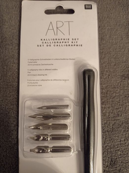 Zestaw do kaligrafii pióro stalówki atrament