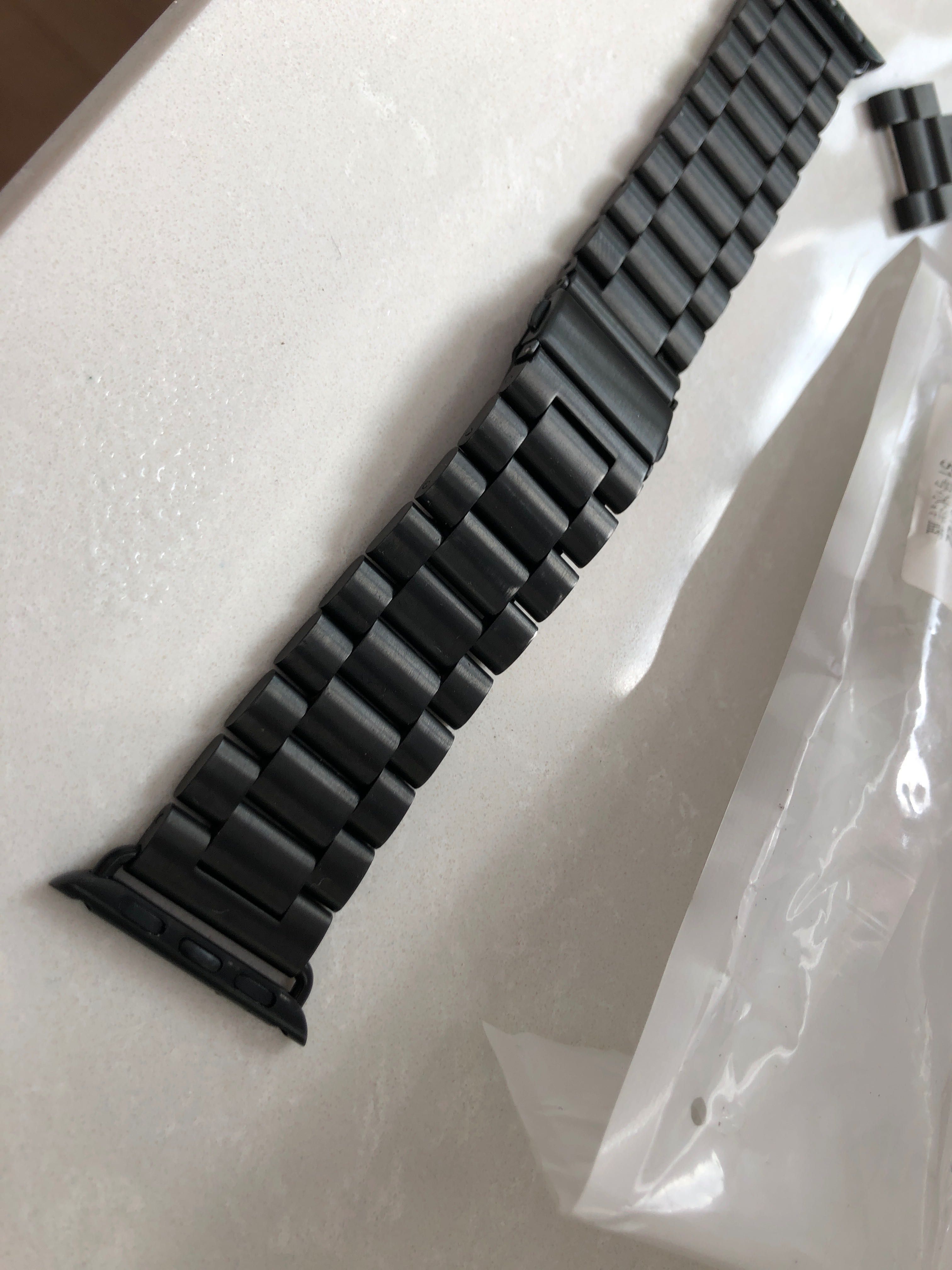 Apple Watch 4 5 6 7 38mm 40mm bransoleta czarna