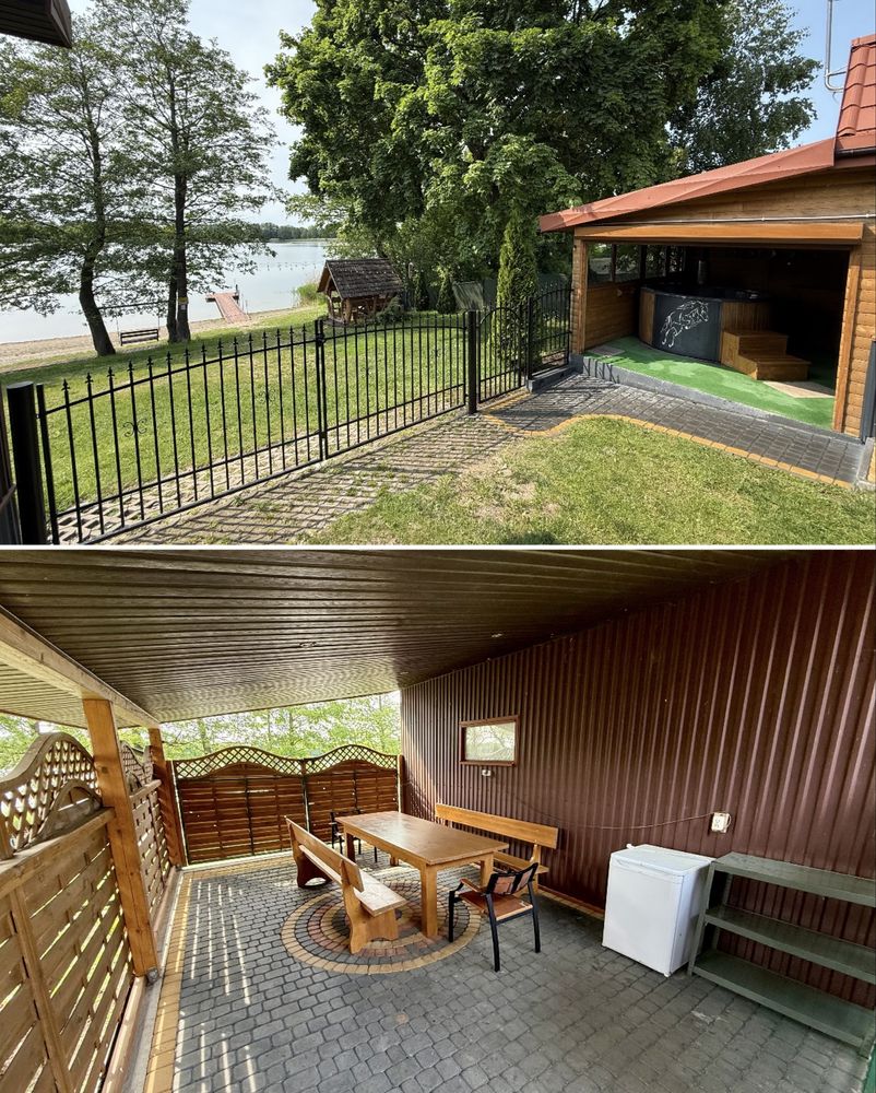 Wynajem Domku nad jeziorem Sauna Bania Jacuzzi Wakacje Nocleg Weekend