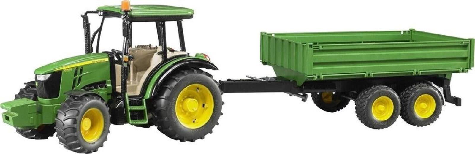 Traktor John Deere 5115M z przyczepą wywrotką pudełko,570x180x60 mm