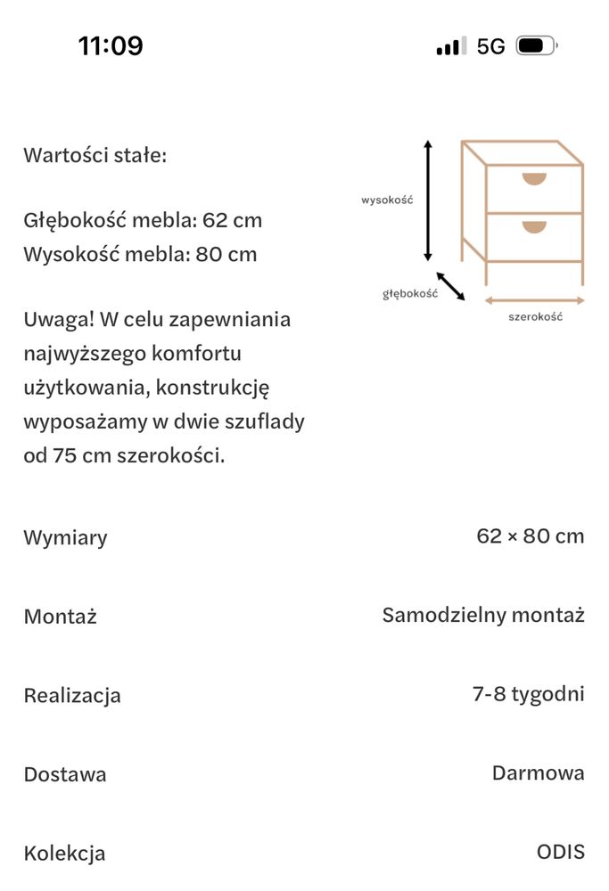 Górna Półka Toaletka Odis