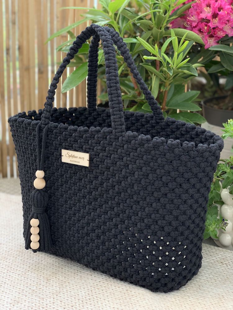 Torebka shopperka makrama rękodzieło boho