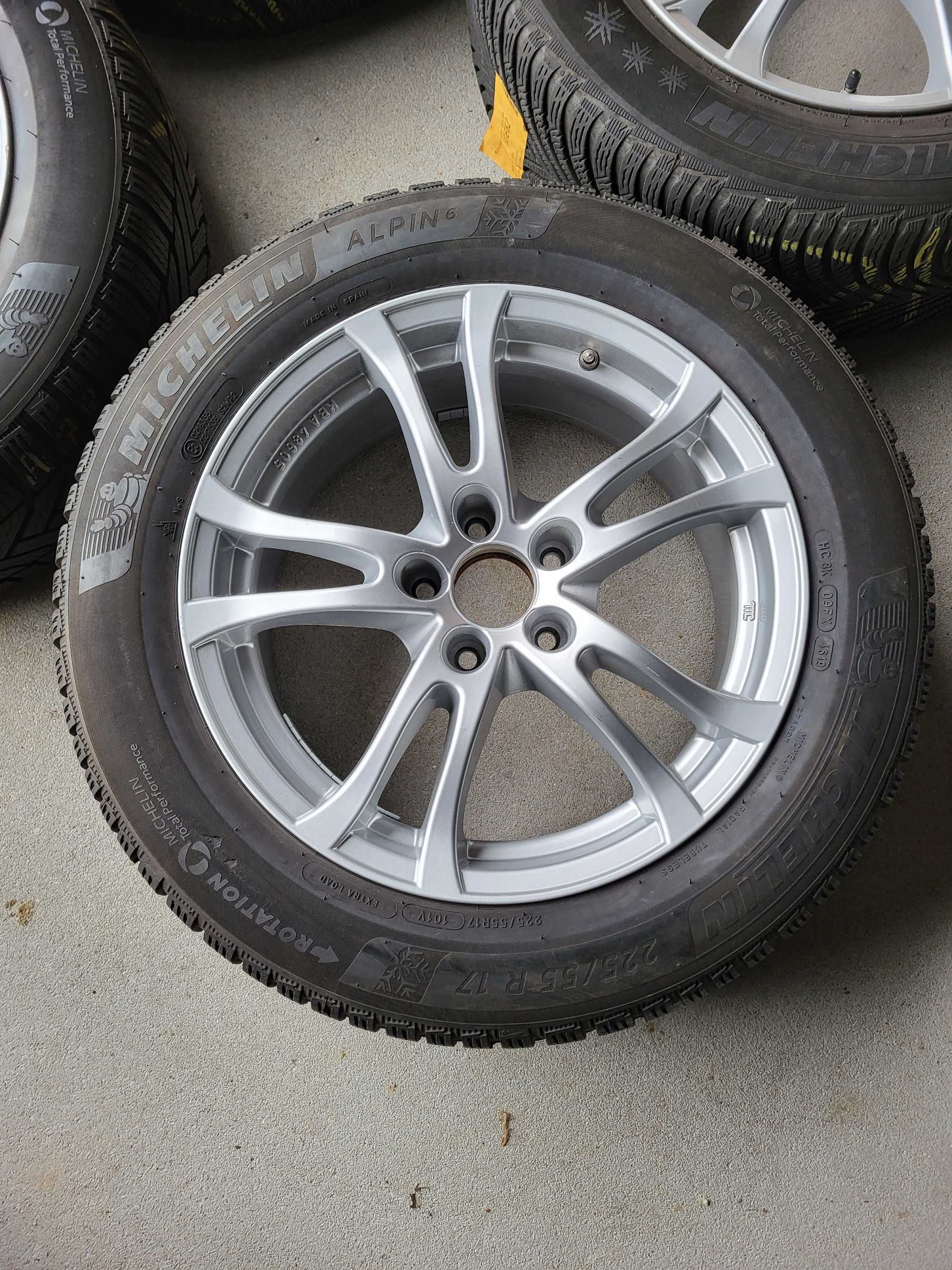 [K272] Koła zimowe 17 Cali 5x112 Michelin 225/55/17 7mm Audi VW