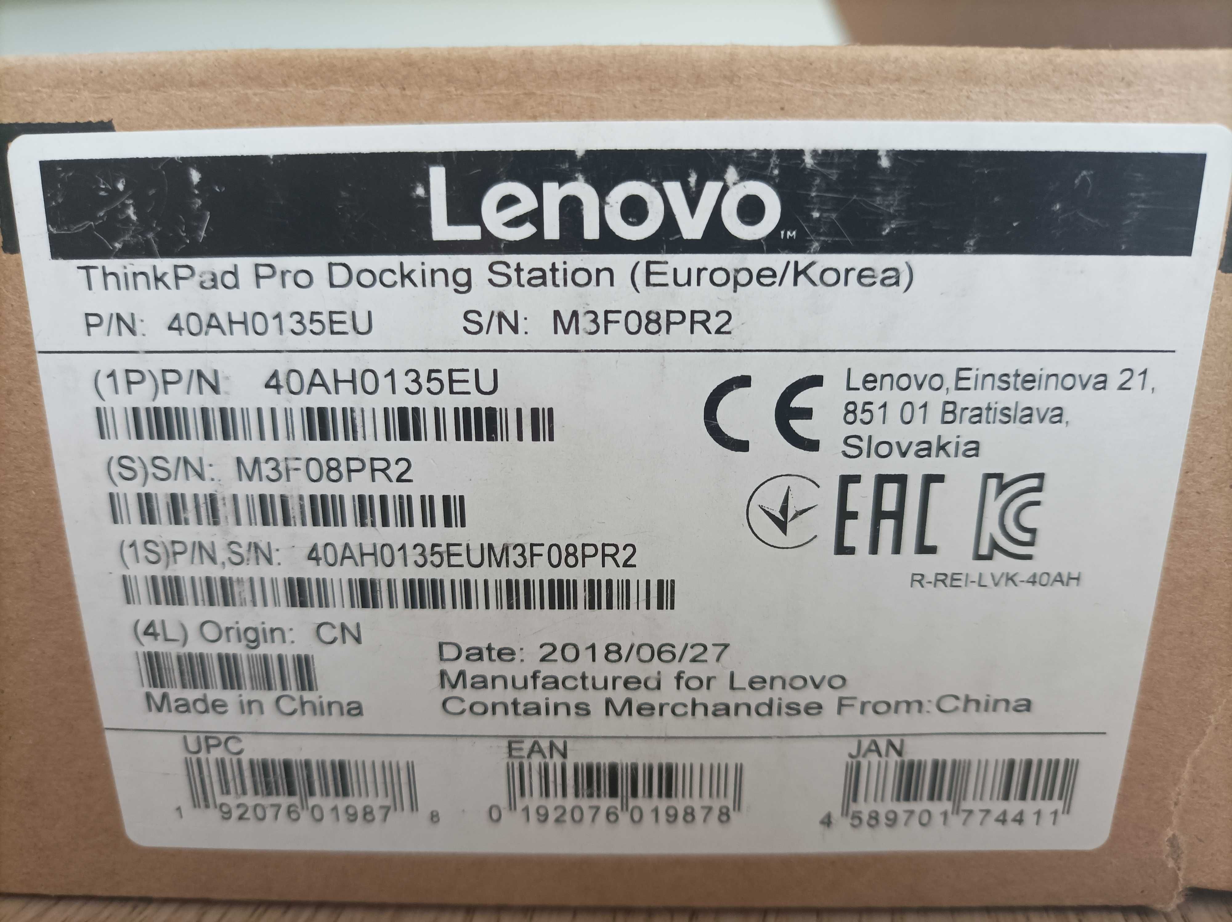 Stacja dokująca Lenovo 40AH0135EU