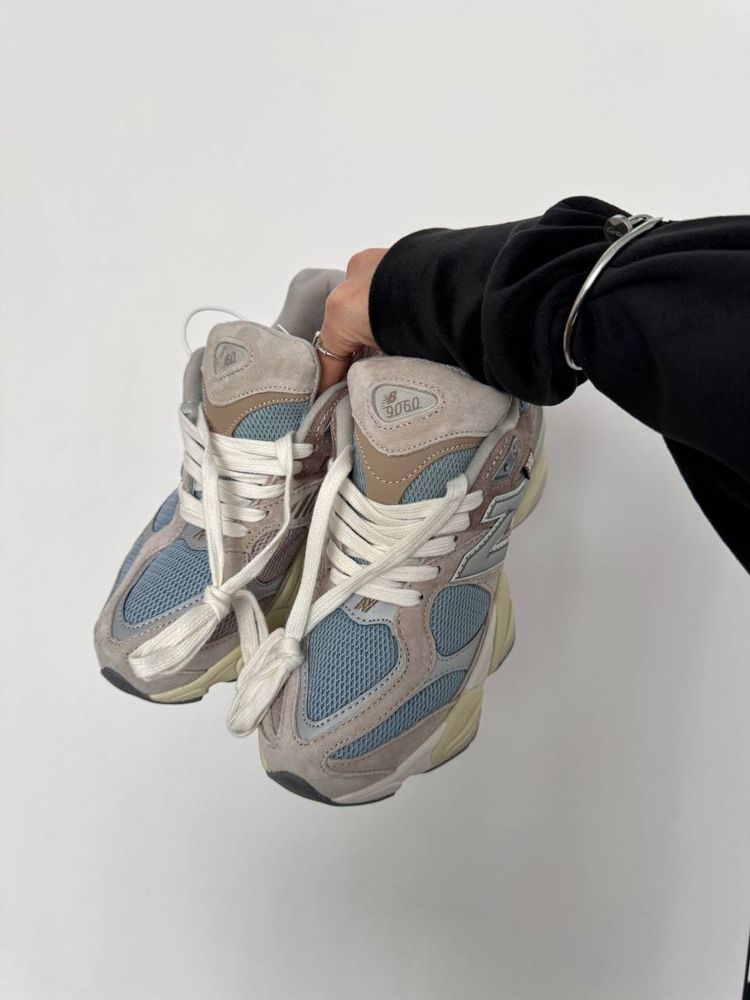 Кросівки жіночі New Balance 9060 Beige Blue 36-41 Оплата на пошті