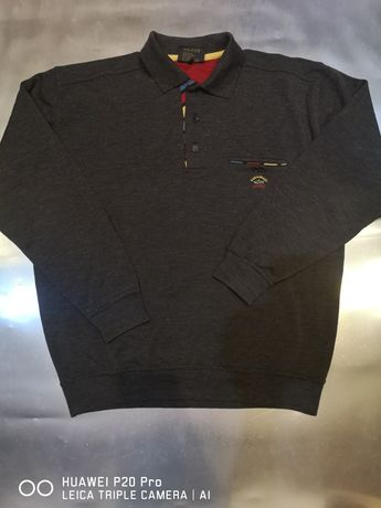 Paul&shark bluza sweter polo stójka roz.L/M czysta wełna golf żeglarsk