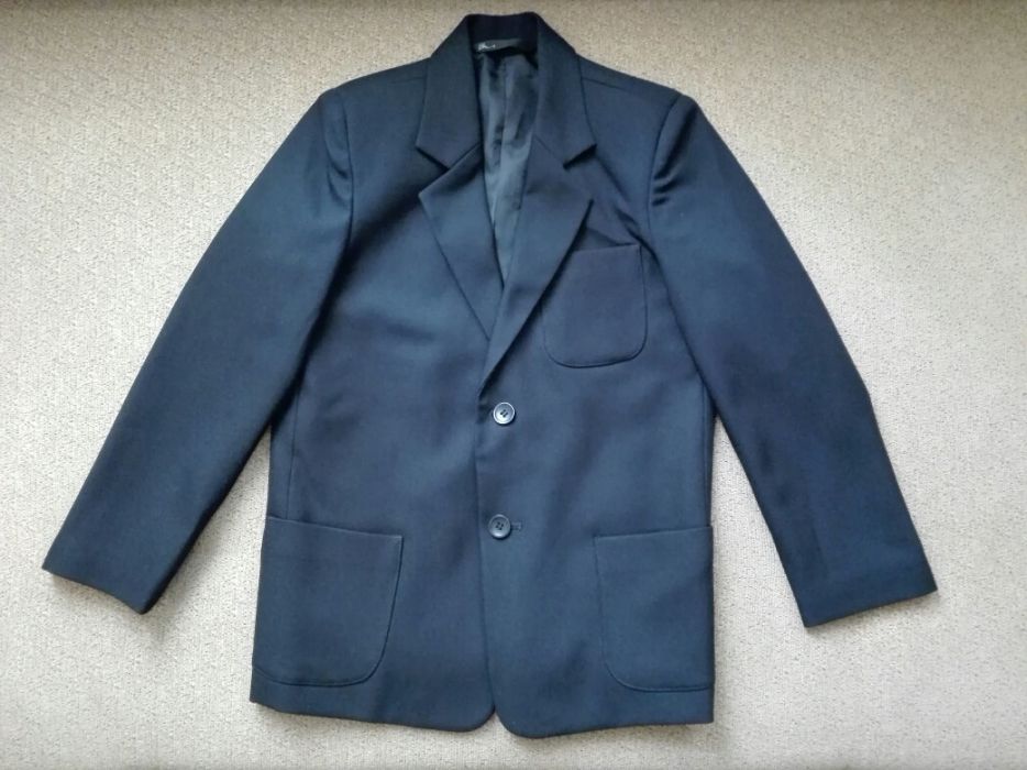 Пиджак черный на мальчика Bhs 128 см 7-8 лет Піджак шкільний на хлопця