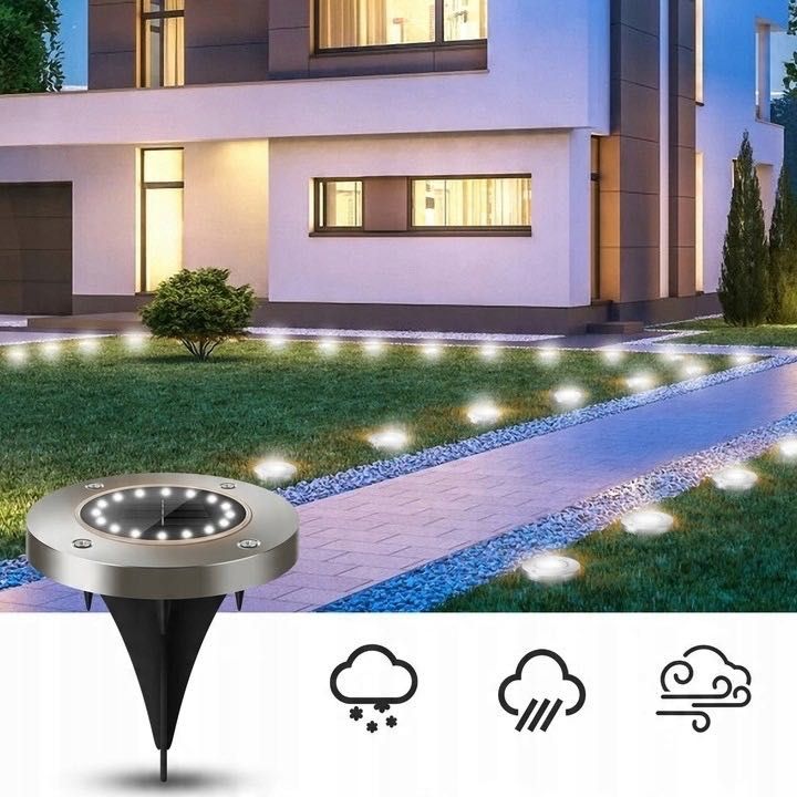 Lampki Solarne Ogrodowe 12 Sztuk. NOWE SUPER PROMOCJA!