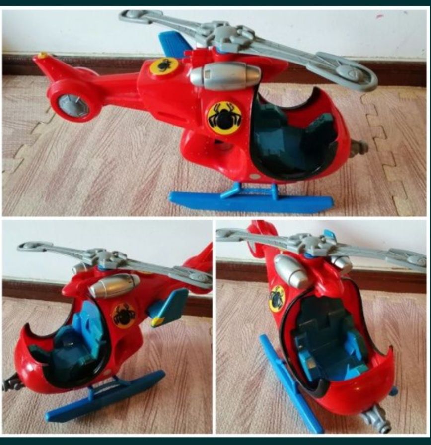 Helicóptero grande do homem aranha + boneco spider man