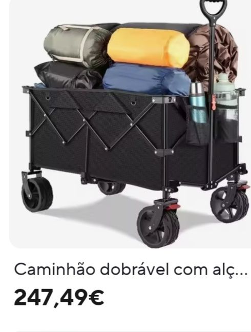 Carrinho dobrável extensível