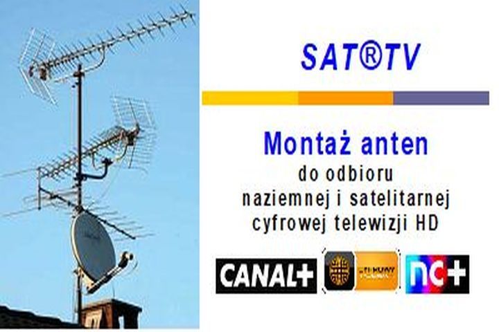 Anteny SAT i TV > od 69 zł > montaże > precyzyjne ustawienie > naprawy