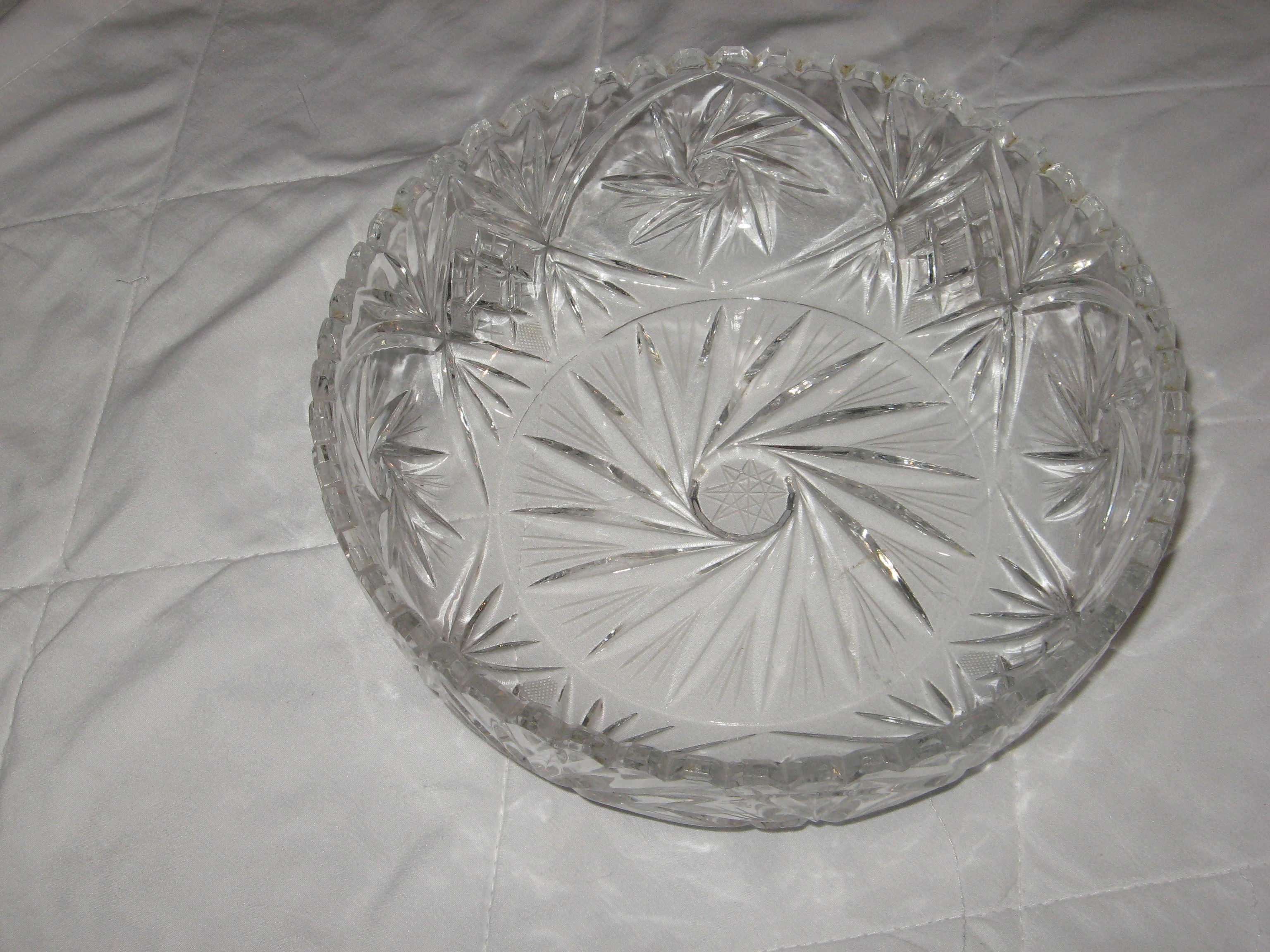 Miska kryształowa misa kryształ retro vintage PRL szkło szklana