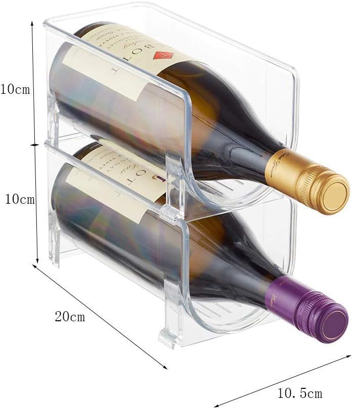 Stojak Na Wino - Kryształowy Przezroczysty Stojak Na Butelki 2 Sztuki