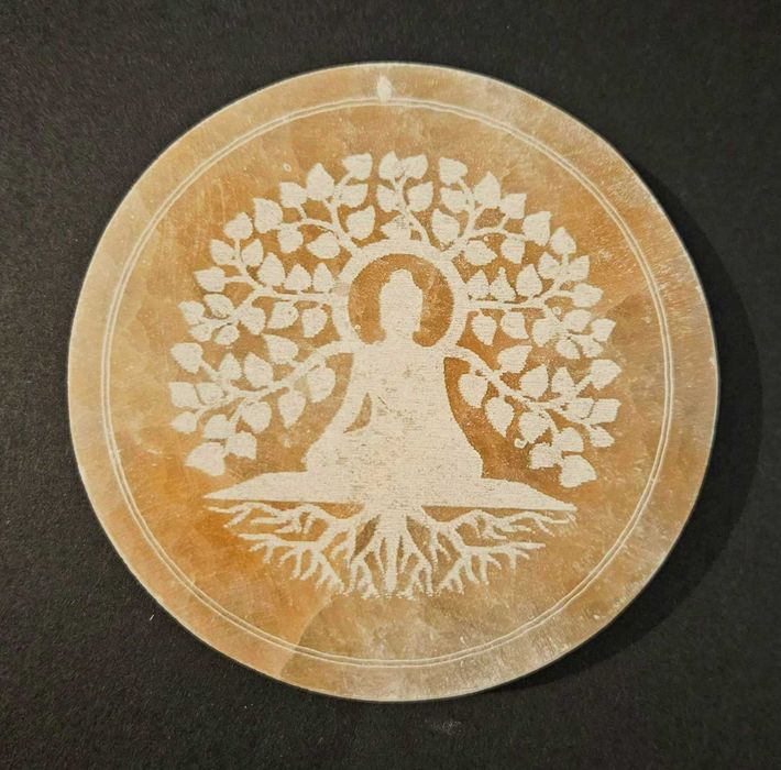 Placas de selenita gravadas a laser