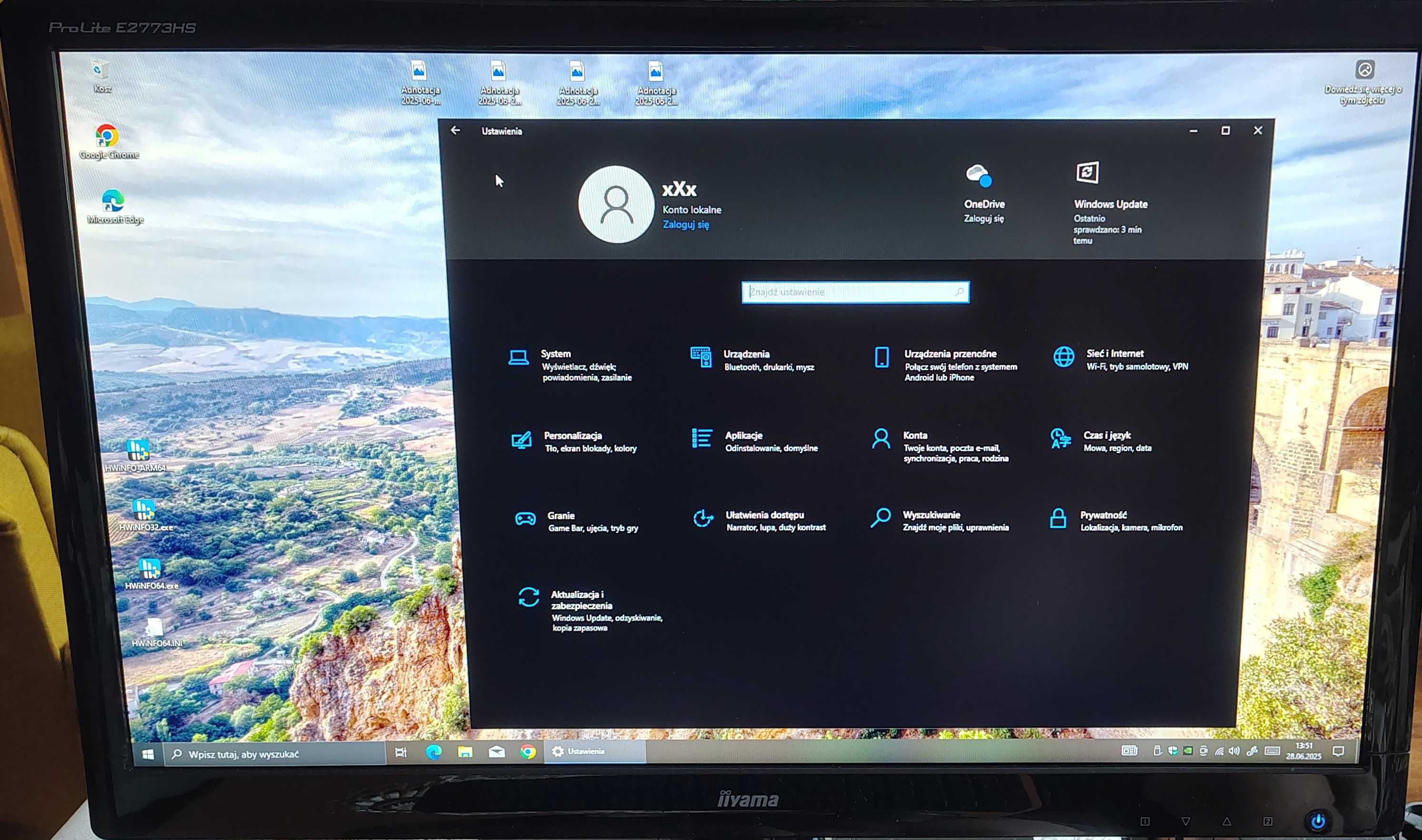 Zestaw komputerowy, Windows 10, monitor 27" UPS Lupus