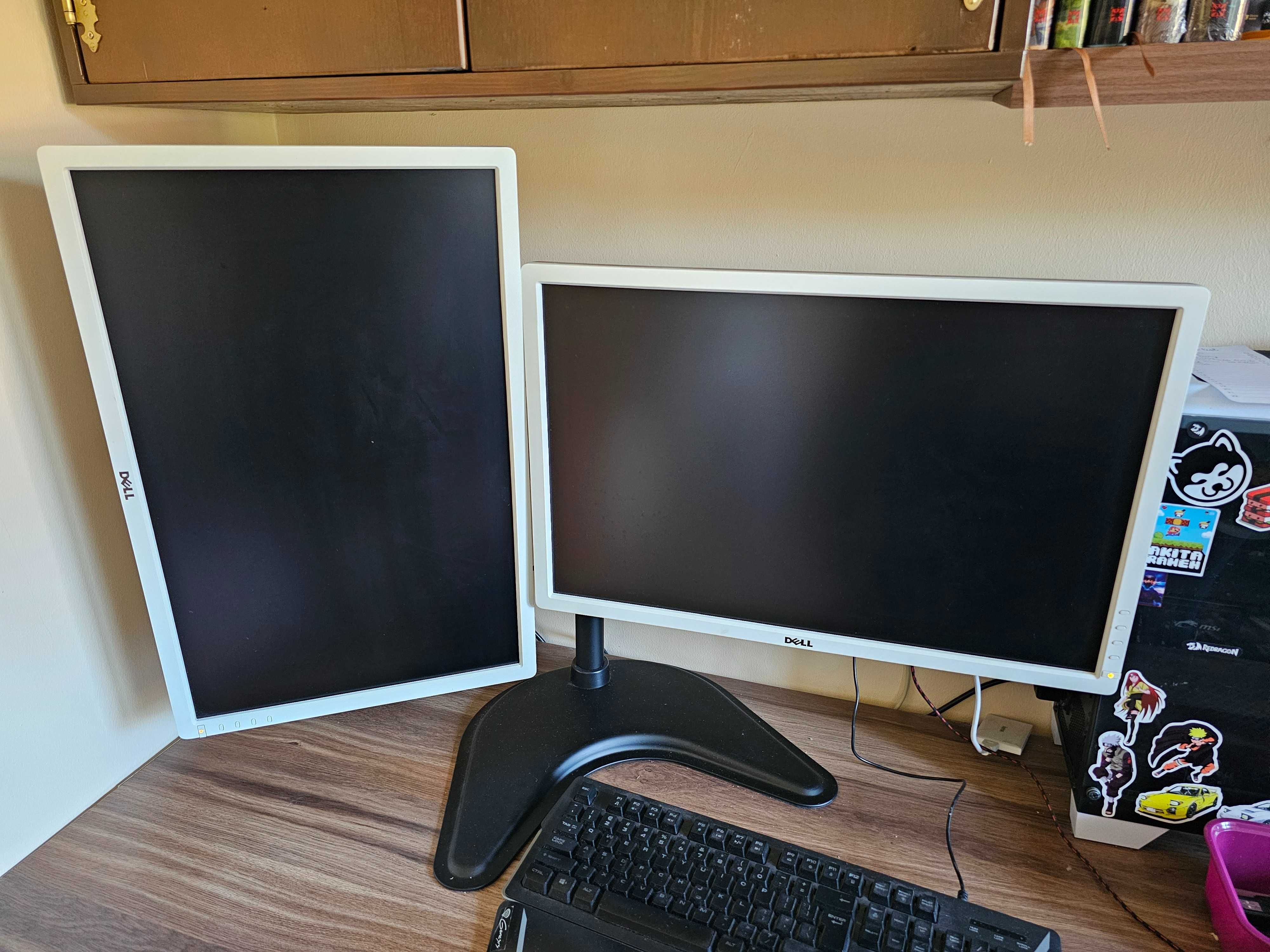2x Monitor Dell U2412M 24" LED 1920x1200 IPS Biały