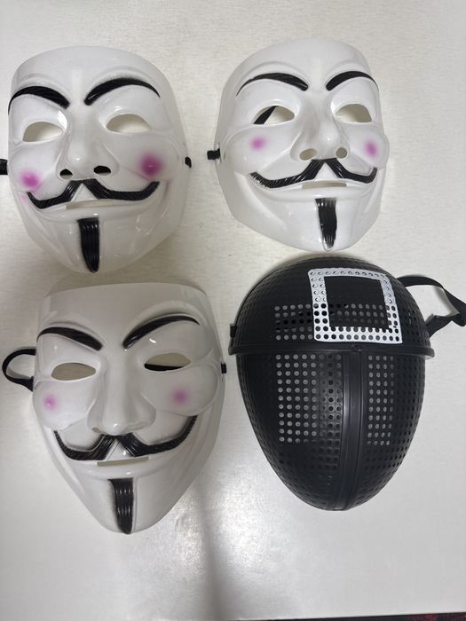 Маска гра в кальмара Ананімус Гай ФОКС