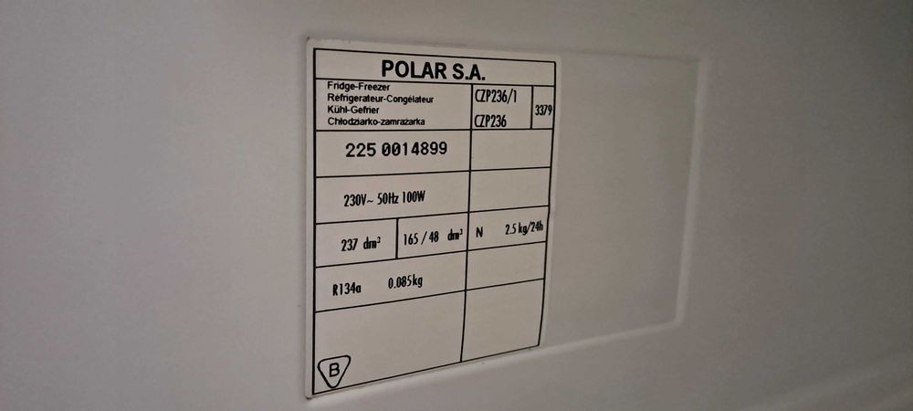 Lodówka Polar CZP236 chłodziarko zamrażarka