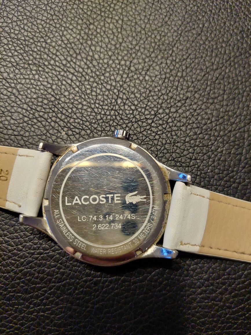 Zegarek damski Lacoste  biały pasek LC.74.3.14.2474S super stan