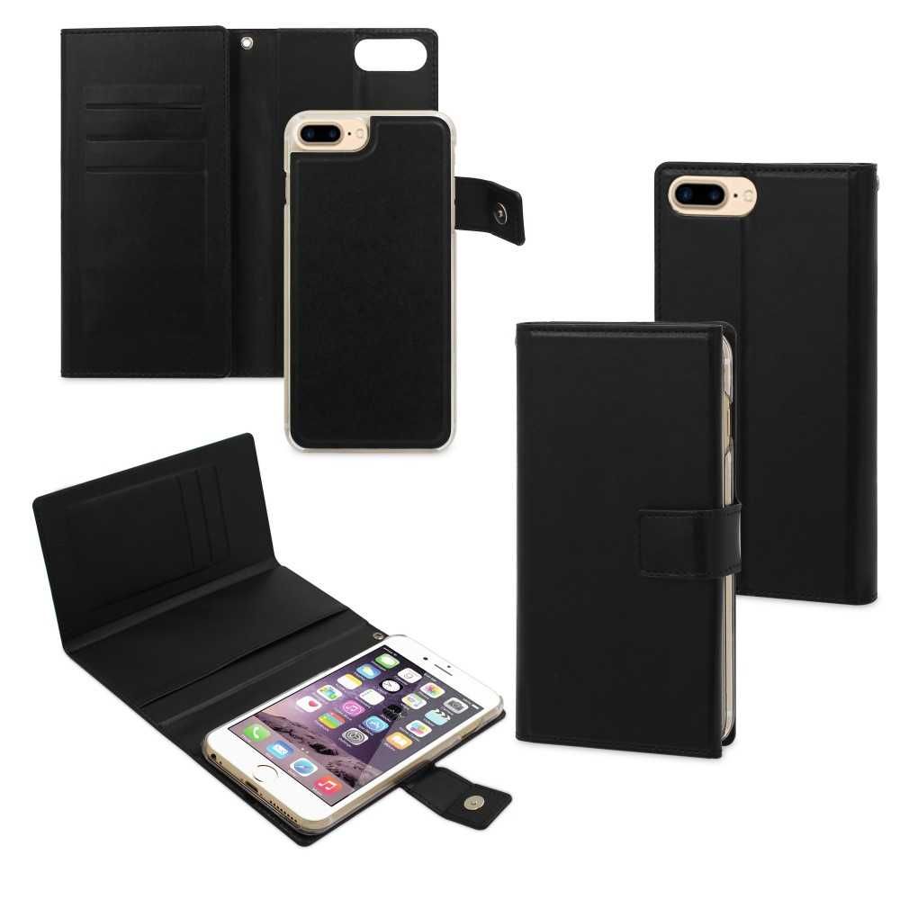 Etui z klapką magnetyczny portfel muvit do iPhone 7/8 czarny