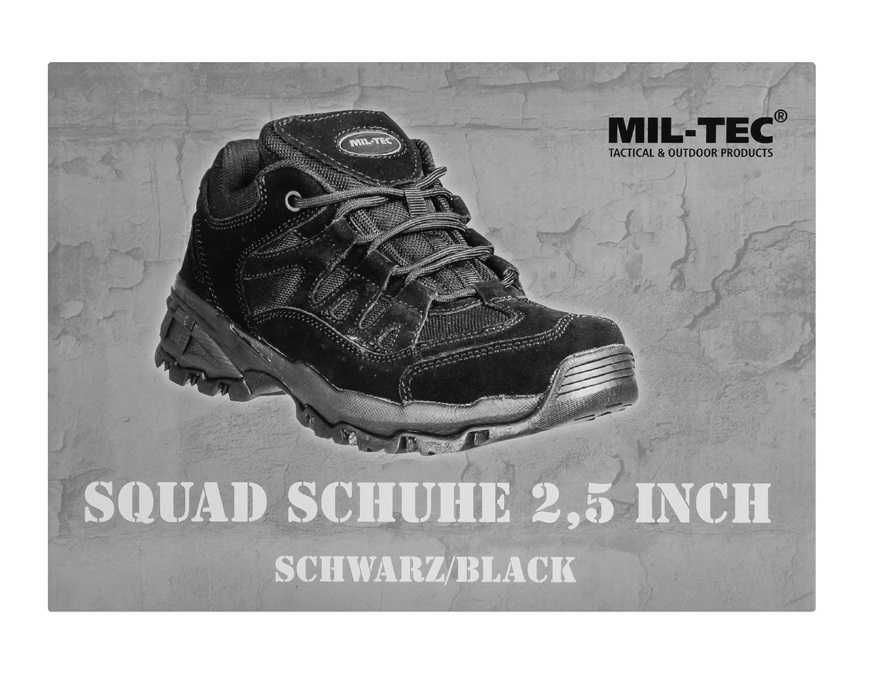 Кросівки Mil-Tec Squad Shoes 2.5 Inch, колір Black. Новий товар!