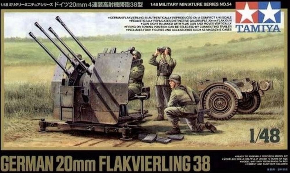 Model do sklejania Tamiya 32554 German 20mm Flakvierling 38