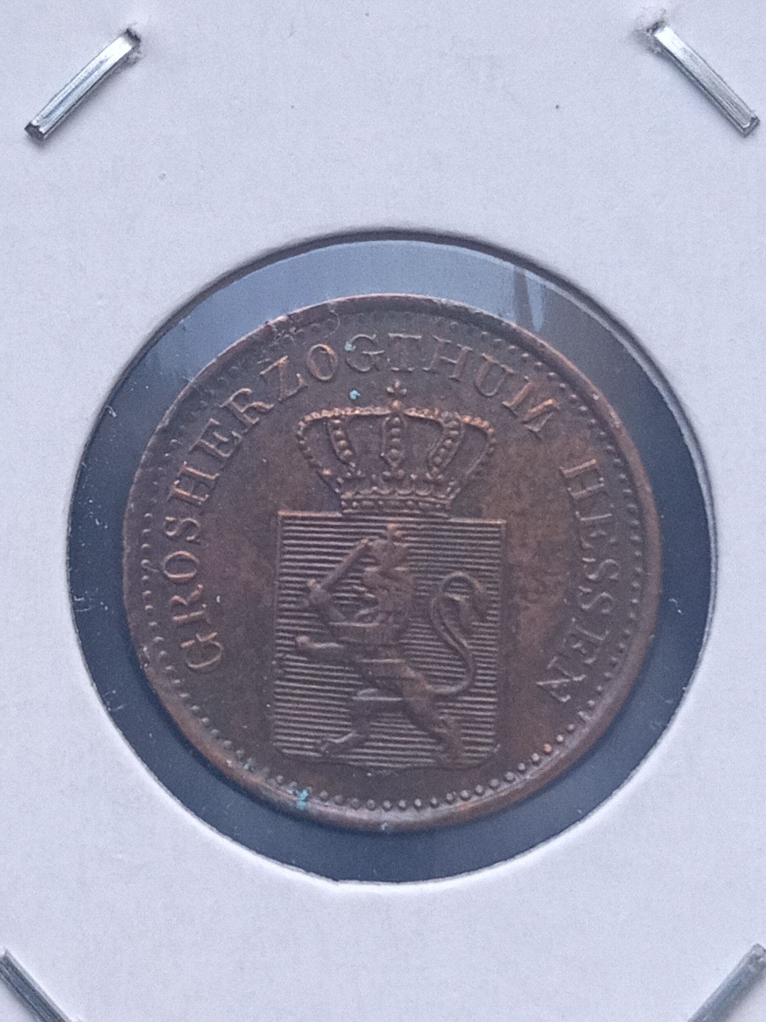 Niemcy Hesja Darmsztad 1 Pfennig 1867