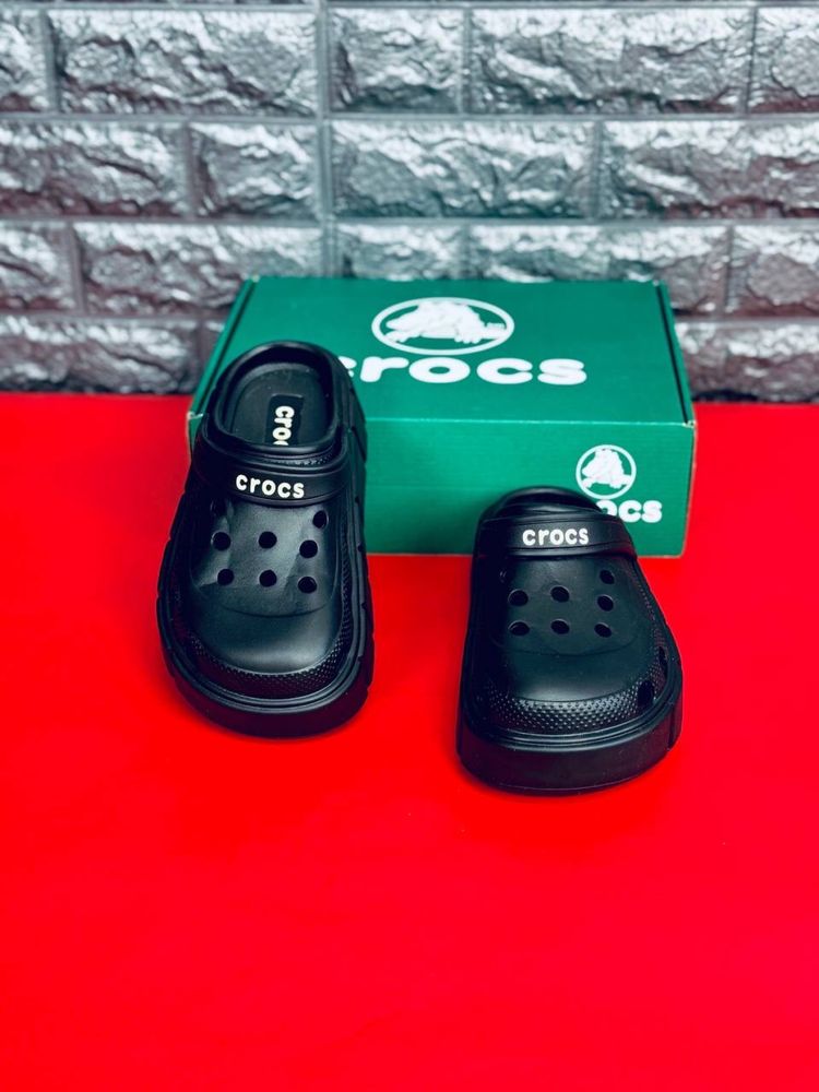 Шлепанцы Crocs женские Сабо кроксы пляжные черные Новая Коллекция!