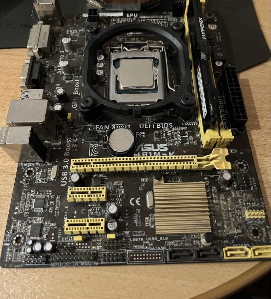 Комплект xeon 1270v3 + 8 гб ОЗУ + материнская плата ASUS H-81M-K