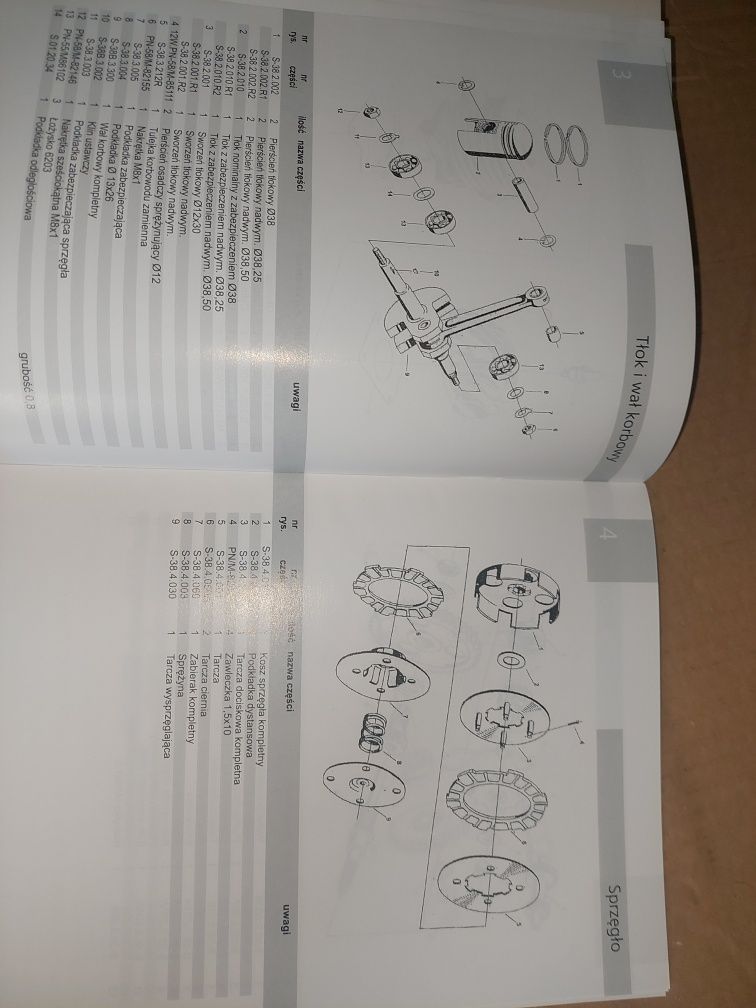 Nowy zestaw rama silnik komar sztywniak katalog+instrukcja wiązka pl