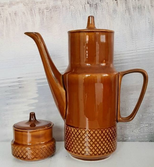 Porcelit ceramika Tułowice dzbanek i cukiernica PRL