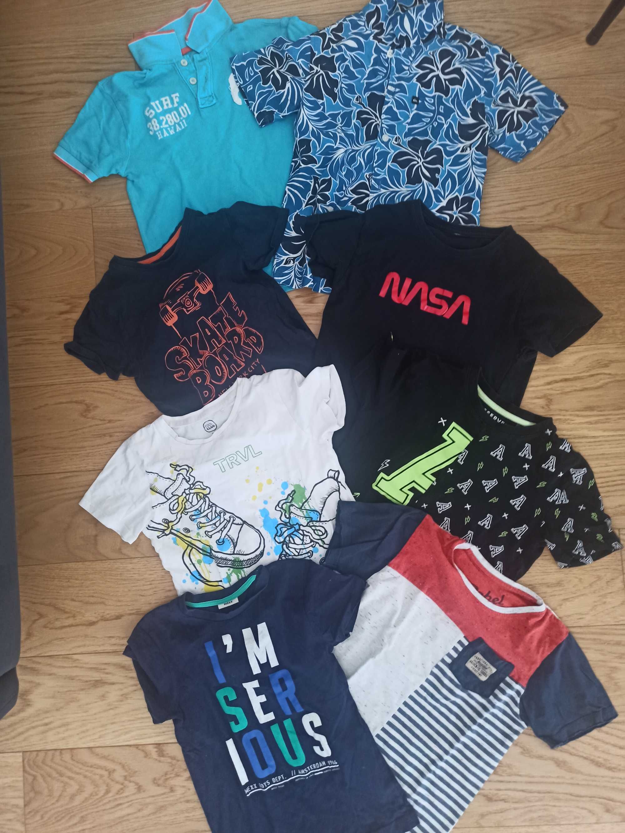 Zestaw paka ubrań dla chłopca 122 bluzki, t-shirty, spodnie, bluzy