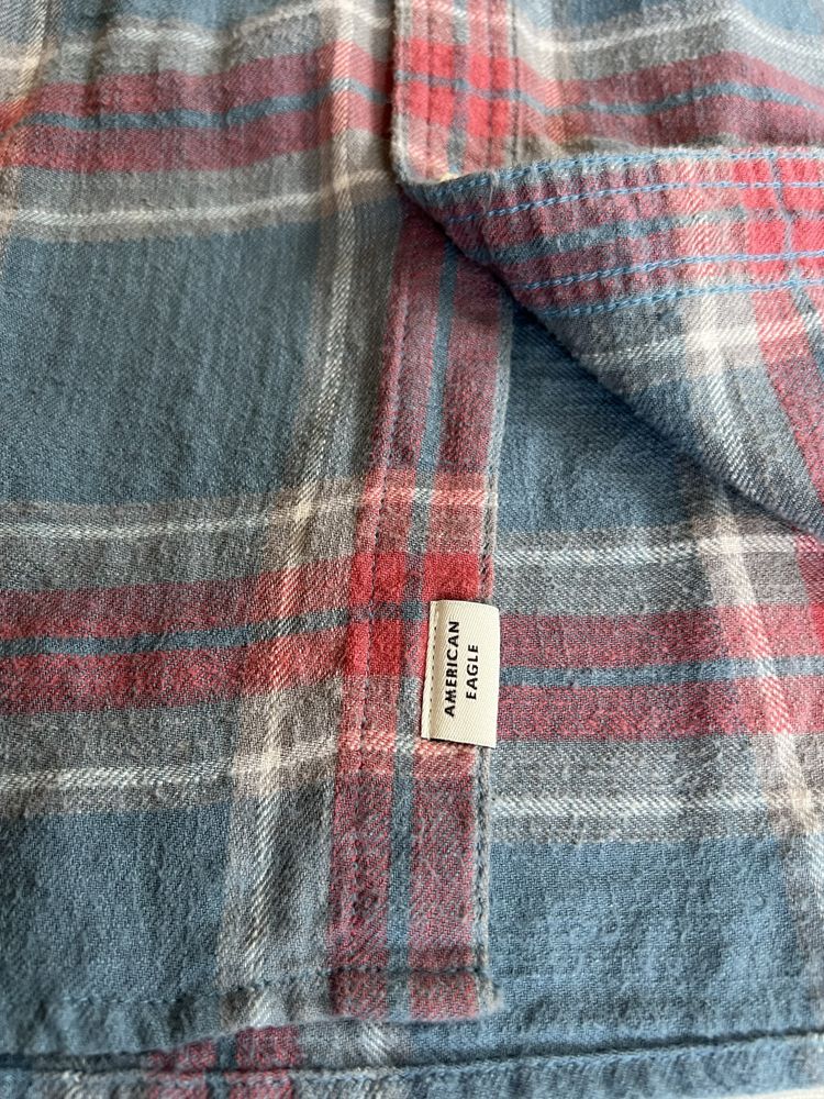 Сорочка American Eagle з капюшоном в клітинку розмір XS