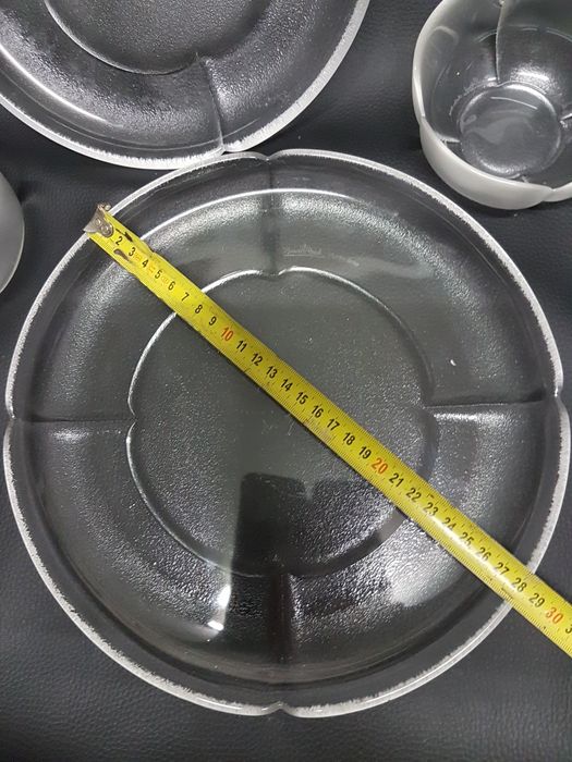 Szklane miseczki z talerzami Rosenthal