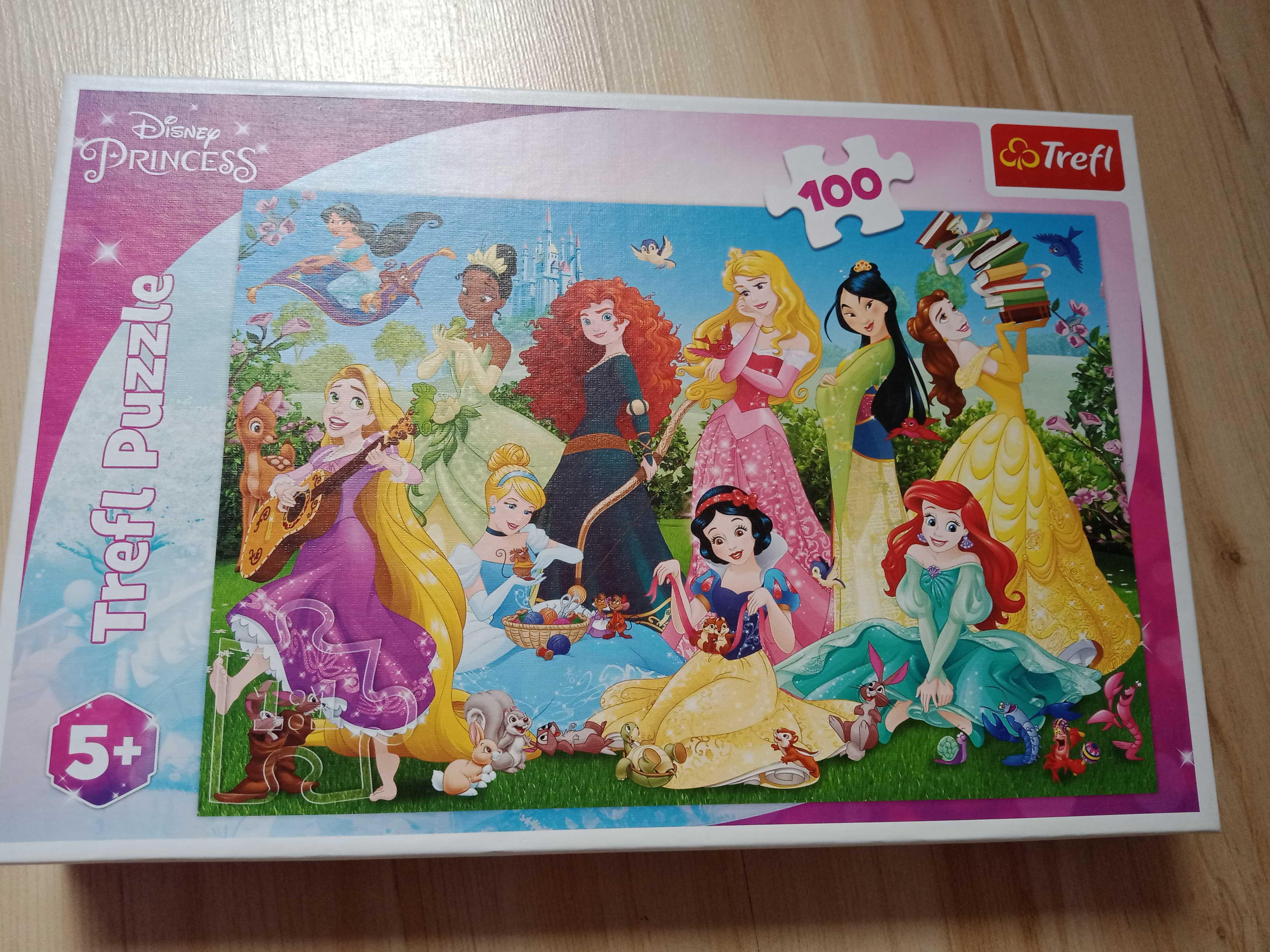 Puzzle 100 el. x 2 Minnie Mouse+Księżniczki