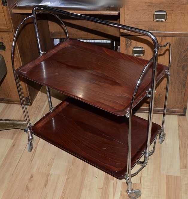 Barek stolik DINETTE GERLINOL składany na kółkach mobilny wózek lata70