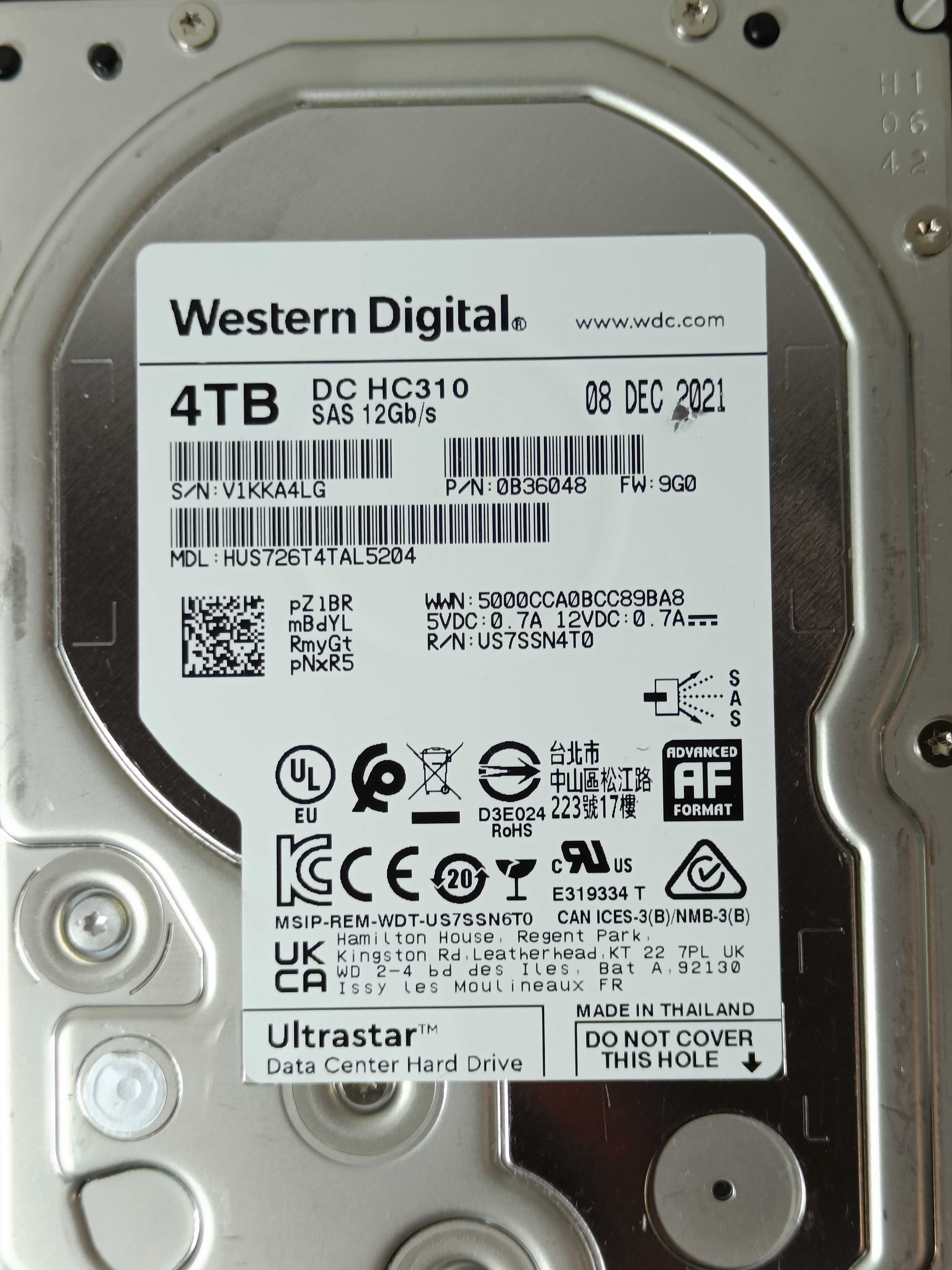 Серверний Хард Диск HDD Western Digital 4TB SAS 12GB/s 3.5 2021 рік