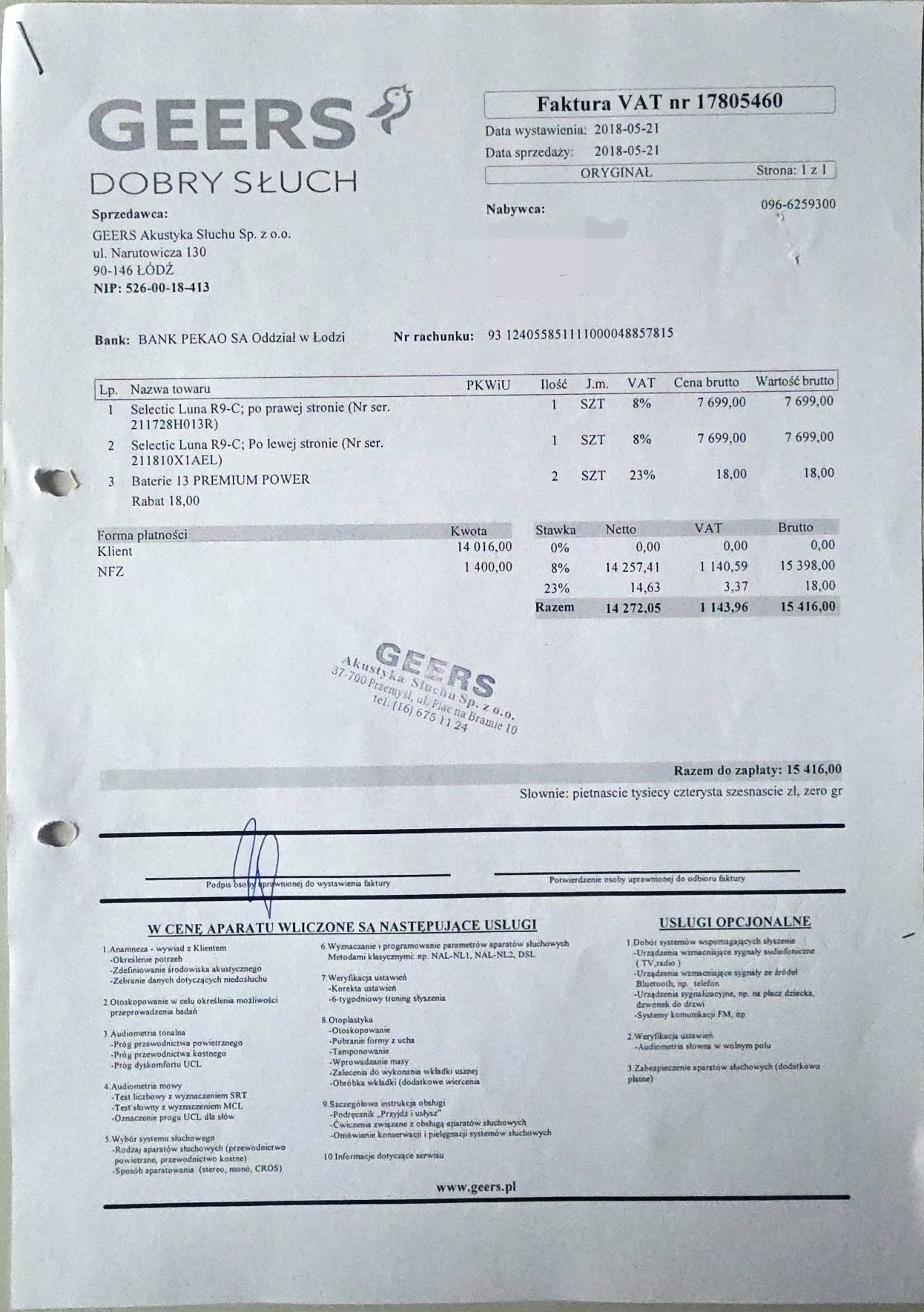 Aparaty słuchowe Sonova Selectic Luna R9-C/Phonak