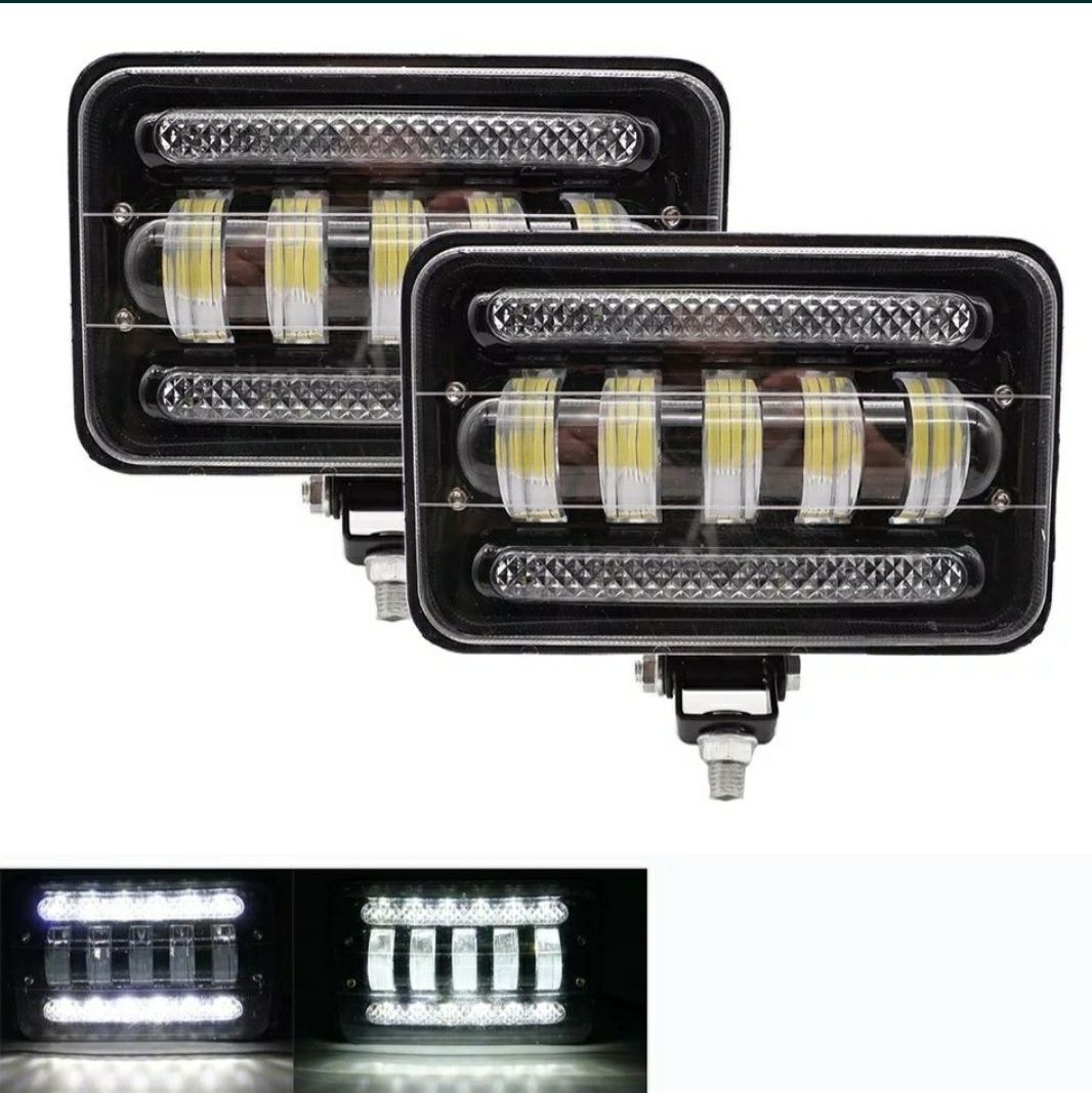 Світлодіодна Фара ПТф Led 75w СТГ не сліпе ближній + ДХО МТЗ DAF MAN