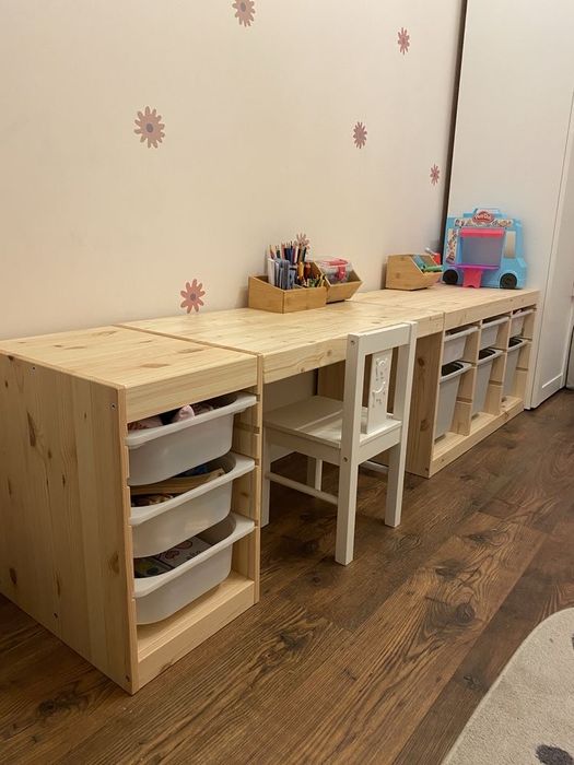 Drewniany blat łączący regały trofast /stolik/biurko dla dziecka 100cm