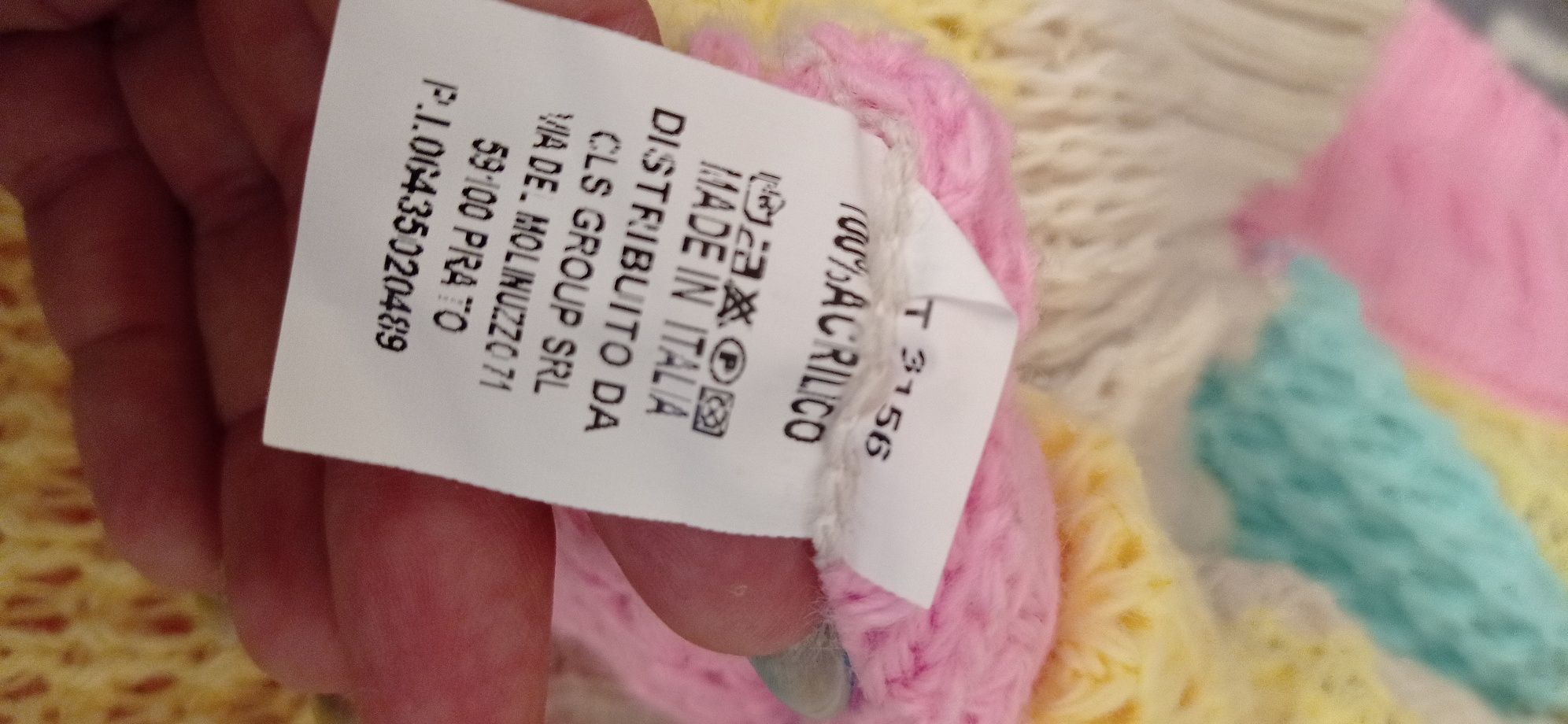 Włoski sweter w paski multikolor